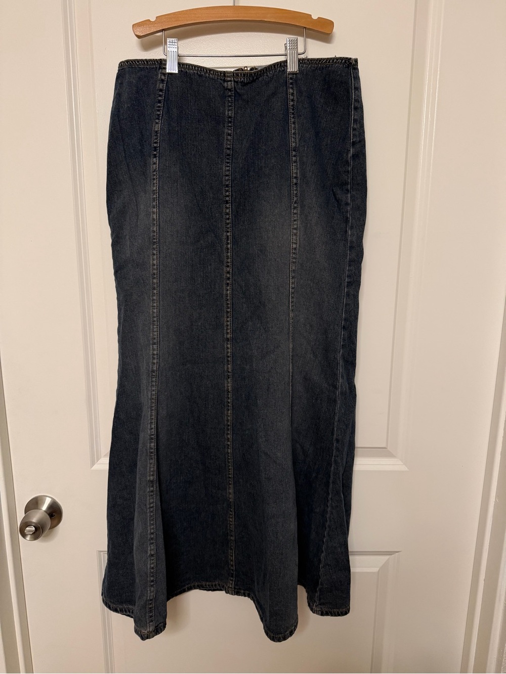 Vtg Y2K Bubblegum USA Denim maxi skirt